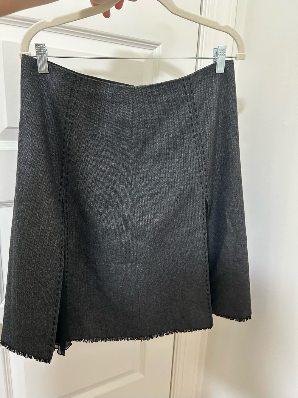 Grey Vintage Pleated Skirt